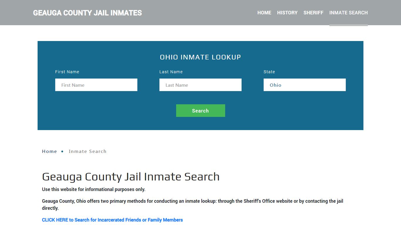 Geauga County, OH Detainee Lookup