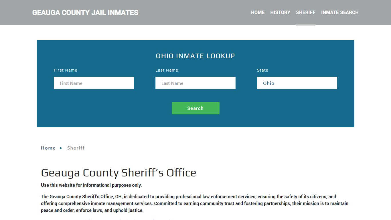 Geauga County Sheriff, OH Arrest Warrant Lookup