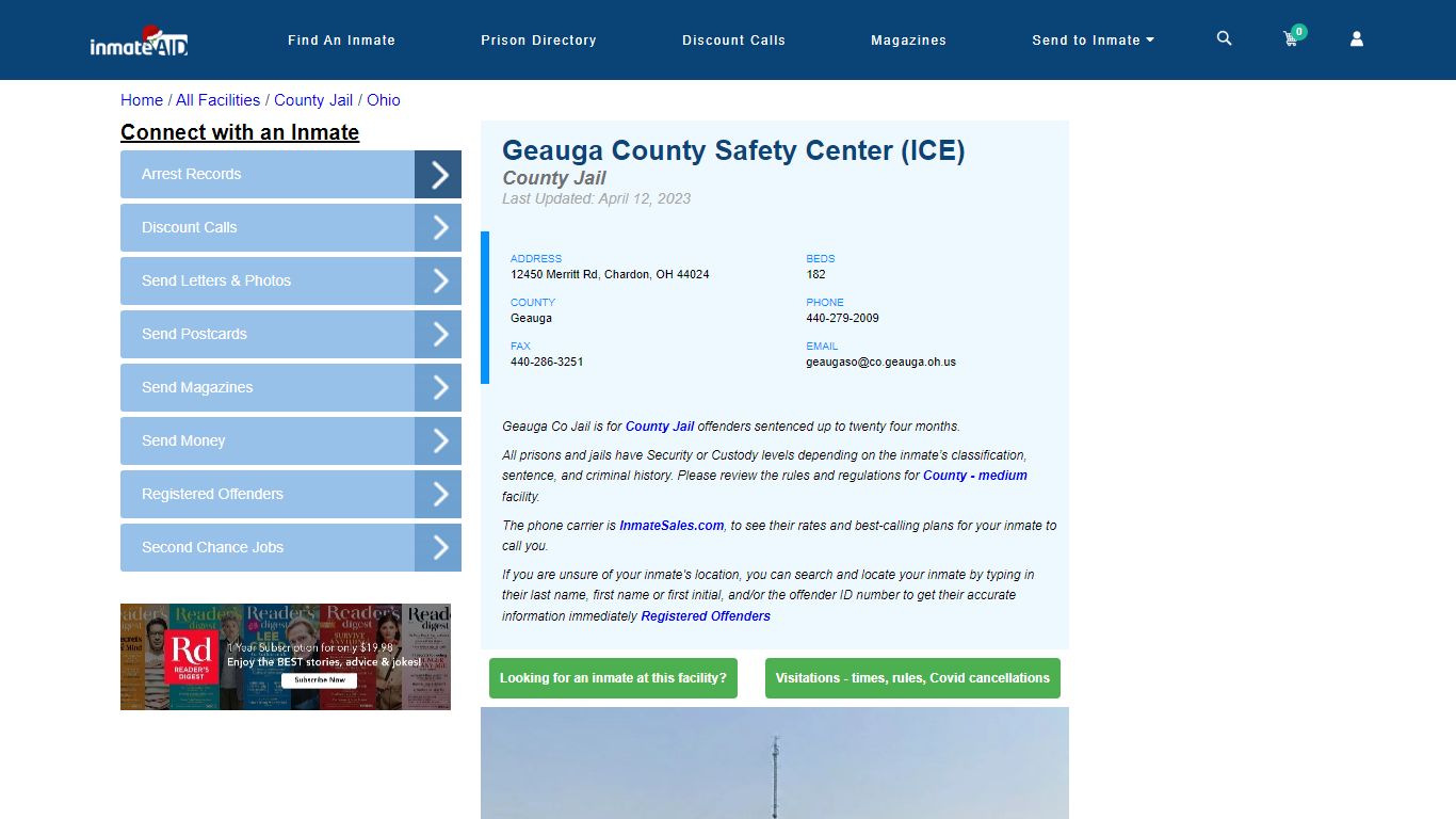 Geauga County Safety Center (ICE) - Inmate Locator - Chardon, OH
