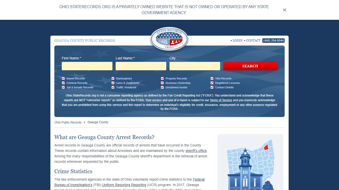 Geauga County Arrest, Court, and Public Records | StateRecords.org